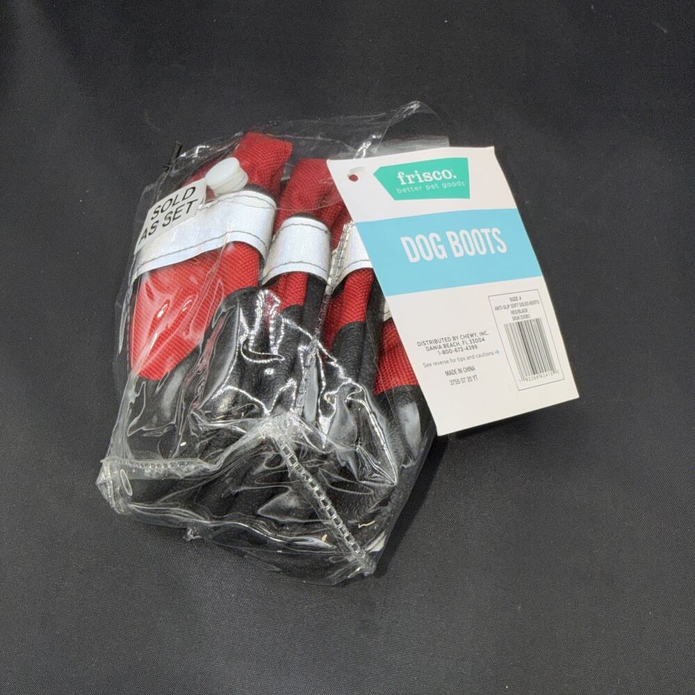 Driscoll Better pet Goods Dog Boots Size 4 Red & Black